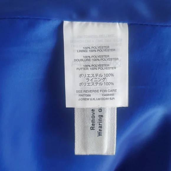 Sz2 J.Crew Blue Floral A-Line Knee Length Skirt - Picture 6 of 6